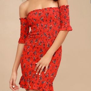 Lulu's off shoulder dress xs